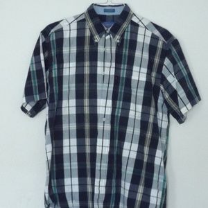 PENDLETON PLAID MENS SHORT SLEEVE SHIRT SZ M